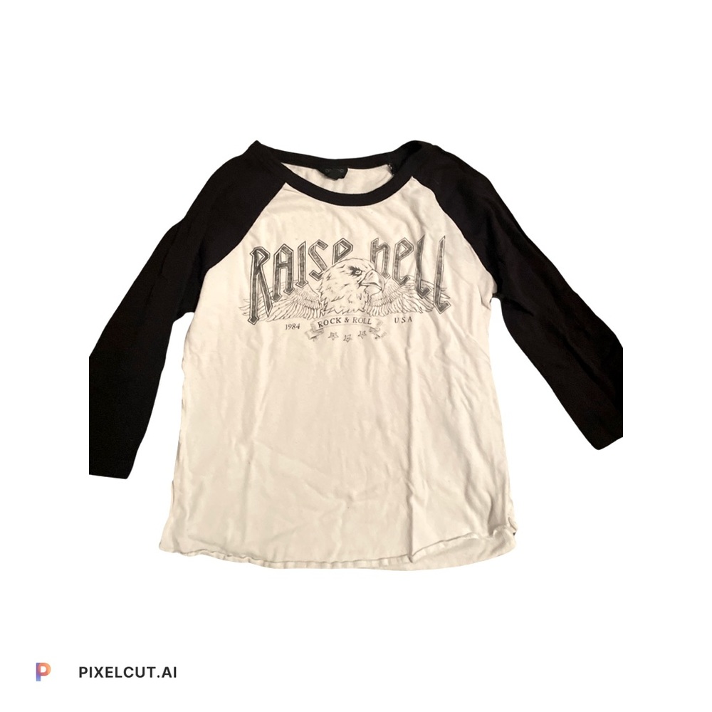 topshop ‘raise hell’ baseball tee